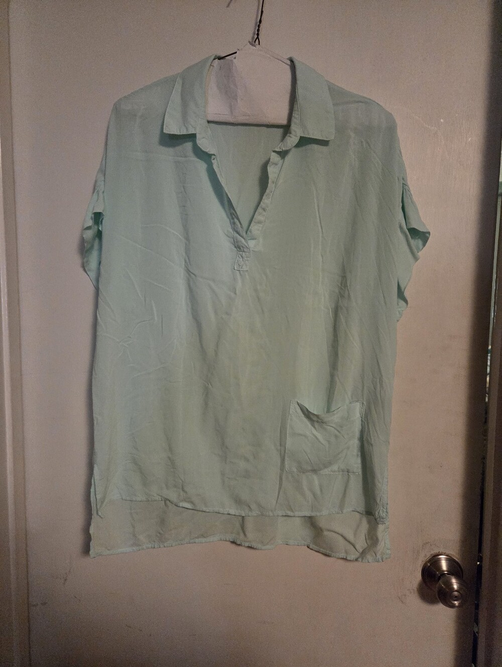 Cloth & Stone Light Mint Green Collared Women’s Blouse Size Small